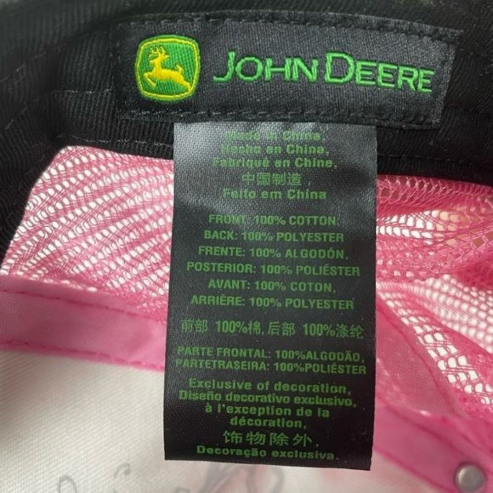 John Deere Gray & Pink Camo Adjustable Hat - Picture 12 of 13